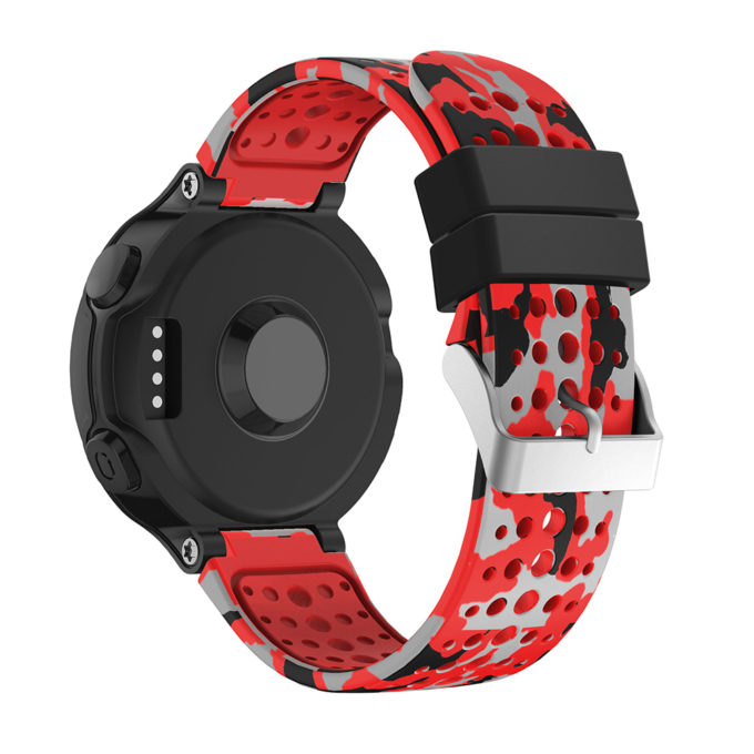 G.r34 Back Red Camo StrapsCo Silicone Rubber Watch Band Strap For Garmin Forerunner 200 230 235 620 630 735XT & Approach S5S6S20