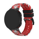 G.r34 Main Red Camo StrapsCo Rubber Watch Band Strap W Black Buckle For Garmin Forerunner 200 230 235 620 630 735XT & Approach