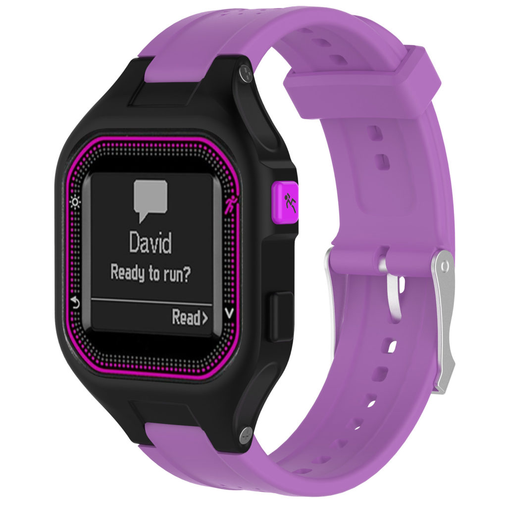 Tenlacum Silikon-Armband Für Garmin Forerunner 25 – Ersatzarmband Mit Werkzeug, Violett, 205×22 Mm