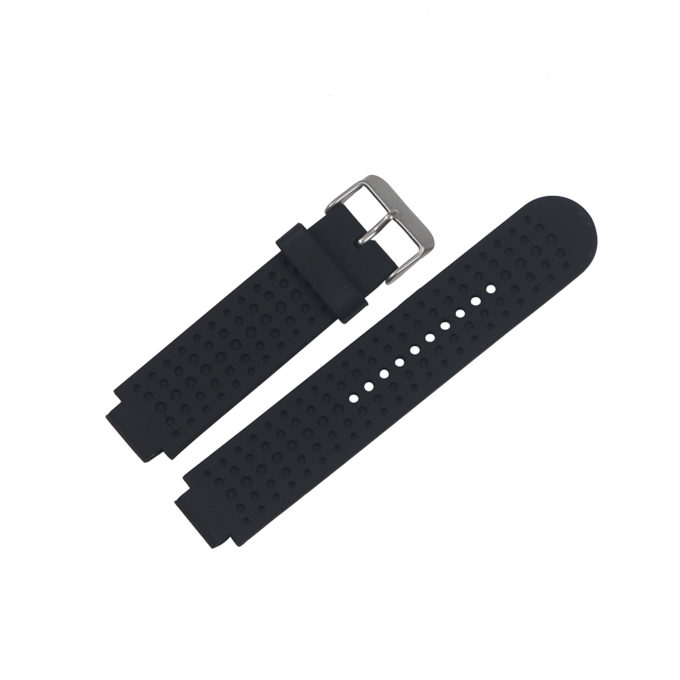 G.r36.1 Angle Black StrapsCo Silicone Rubber Watch Band Strap For Garmin Forerunner 25 (Large Version)