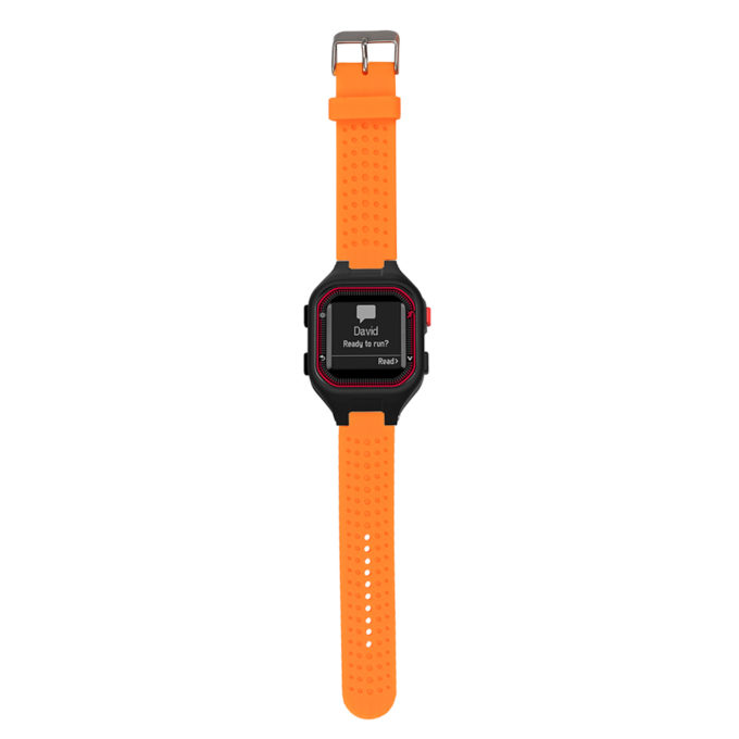 G.r36.12 Main Orange StrapsCo Silicone Rubber Watch Band Strap For Garmin Forerunner 25 (Large Version)