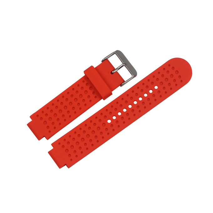 G.r36.6 Angle Red StrapsCo Silicone Rubber Watch Band Strap For Garmin Forerunner 25 (Large Version)