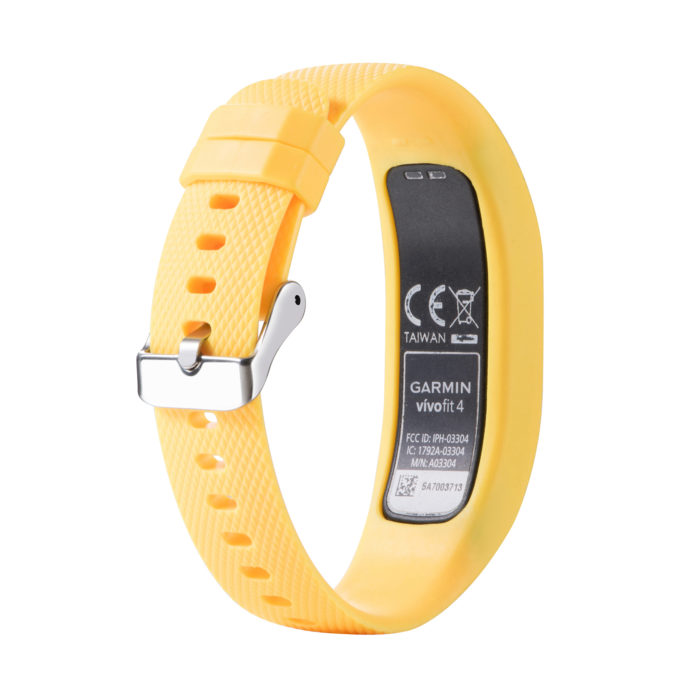 G.r38.10 Back Yellow StrapsCo Silicone Rubber Watch Band Strap For Garmin Vivofit 4 Small Large