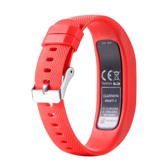 G.r38.6 Back Red StrapsCo Silicone Rubber Watch Band Strap For Garmin Vivofit 4 Small Large