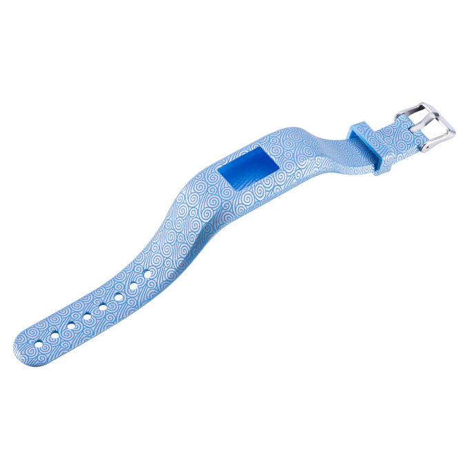 G.r39.b Alt Blue Swirls StrapsCo Silicone Rubber Replacement Watch Band Strap For Garmin Vivofit JR