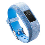 G.r39.b Main Blue Swirls StrapsCo Silicone Rubber Replacement Watch Band Strap For Garmin Vivofit JR