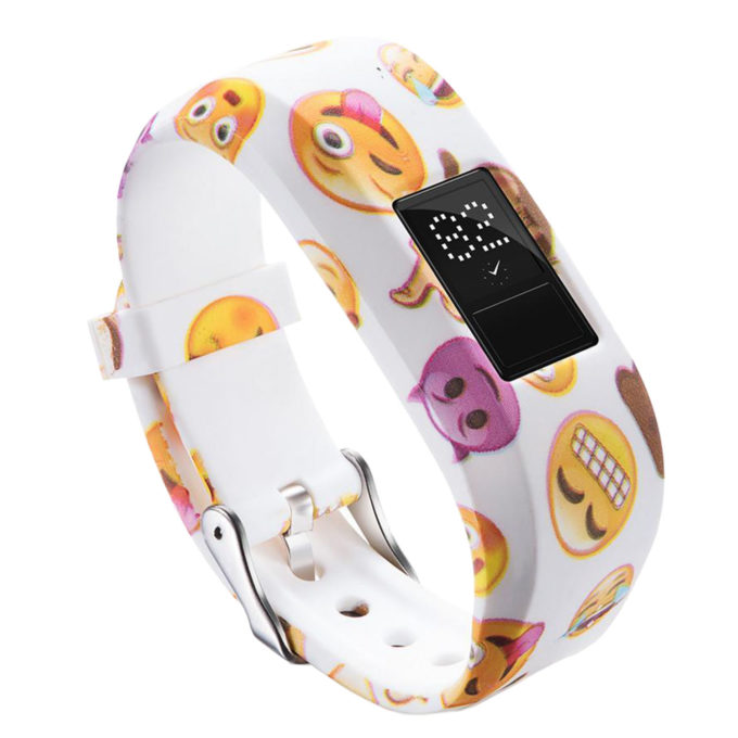G.r39.d Main Emojis StrapsCo Silicone Rubber Replacement Watch Band Strap For Garmin Vivofit JR
