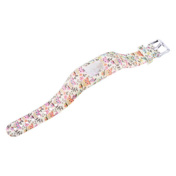 G.r39.k Alt Owls & Flowers StrapsCo Silicone Rubber Replacement Watch Band Strap For Garmin Vivofit JR