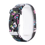 G.r39.m Back Painted Flowers StrapsCo Silicone Rubber Replacement Watch Band Strap For Garmin Vivofit JR