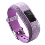 G.r39.t Main Purple Swirls StrapsCo Silicone Rubber Replacement Watch Band Strap For Garmin Vivofit JR