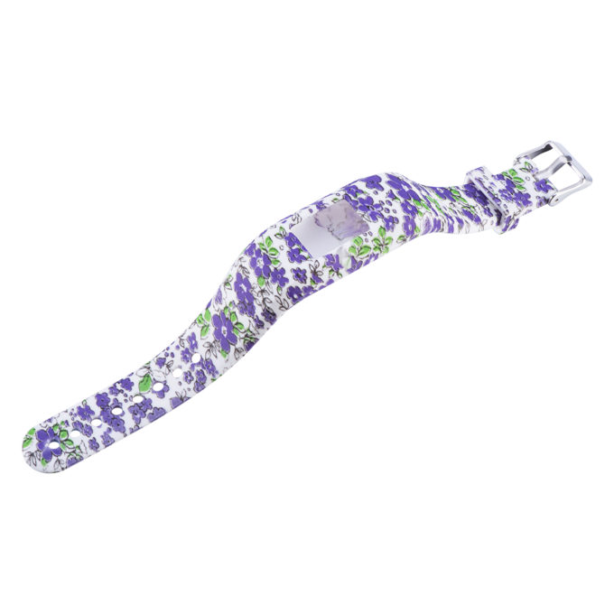 G.r39.u Alt Purple Flowers StrapsCo Silicone Rubber Replacement Watch Band Strap For Garmin Vivofit JR