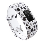 G.r39.w Main Black & White Hearts StrapsCo Silicone Rubber Replacement Watch Band Strap For Garmin Vivofit JR