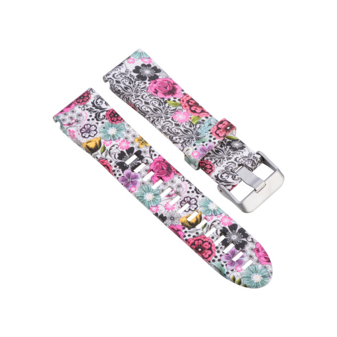 G.r40.b Angle Floral Paisley StrapsCo QuickFit 20 Silicone Rubber Replacement Watch Band Strap For Garmin Fenix 5S