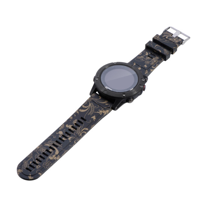 G.r41.c Main Black & Gold Fairies StrapsCo QuickFit 26 Silicone Rubber Replacement Watch Band Strap For Garmin Fenix 5X 3 3 HR