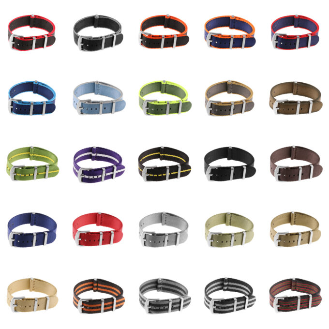 Nt4.nl All Color StrapsCo Premium Woven Nylon Seatbelt NATO Watch Band Strap 18mm 20mm 22mm 24mm