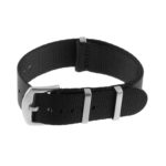Nt4.nl.1 Main Black StrapsCo Premium Woven Nylon Seatbelt NATO Watch Band Strap 18mm 20mm 22mm 24mm
