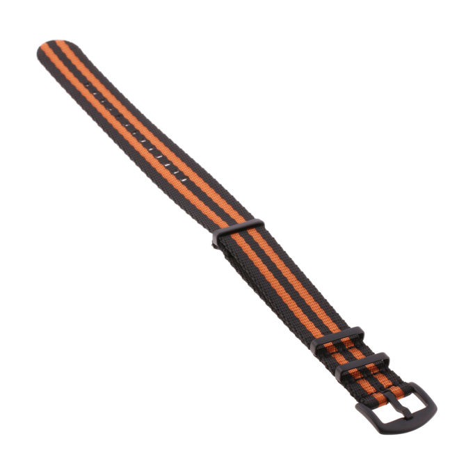 Nt4.nl.1.12.mb Angle Black & Orange StrapsCo Premium Woven Nylon Seatbelt NATO Watch Band Strap With Black Buckle 18mm 20mm 22mm 24mm