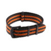 Nt4.nl.1.12.mb Main Black & Orange StrapsCo Premium Woven Nylon Seatbelt NATO Watch Band Strap With Black Buckle 18mm 20mm 22mm 24mm