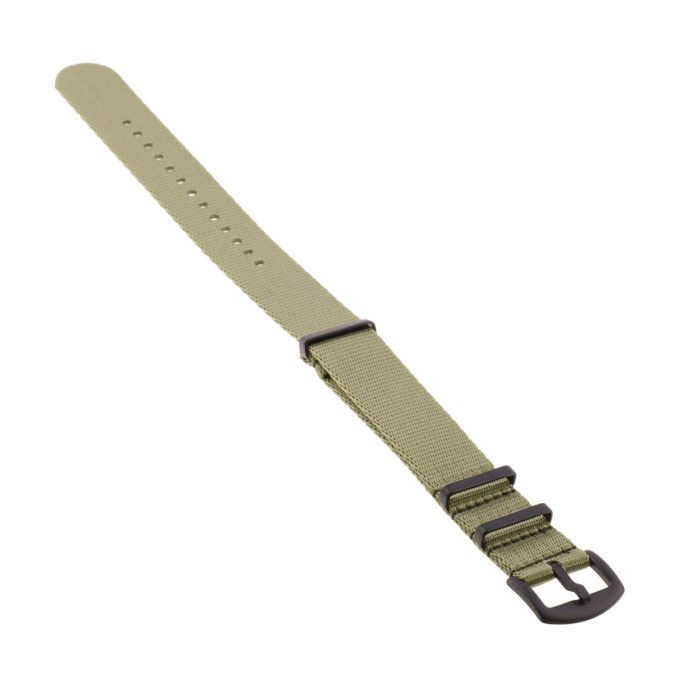 Nt4.nl.11a.mb Angle Olive Green StrapsCo Premium Woven Nylon Seatbelt NATO Watch Band Strap With Black Buckle 18mm 20mm 22mm 24mm