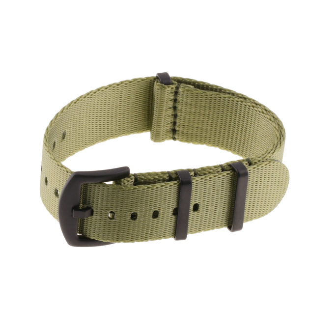Nt4.nl.11a.mb Main Olive Green StrapsCo Premium Woven Nylon Seatbelt NATO Watch Band Strap With Black Buckle 18mm 20mm 22mm 24mm