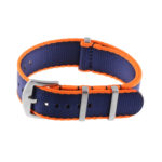 Nt4.nl.12.5 Main Orange & Navy Blue StrapsCo Premium Woven Nylon Seatbelt NATO Watch Band Strap 18mm 20mm 22mm 24mm