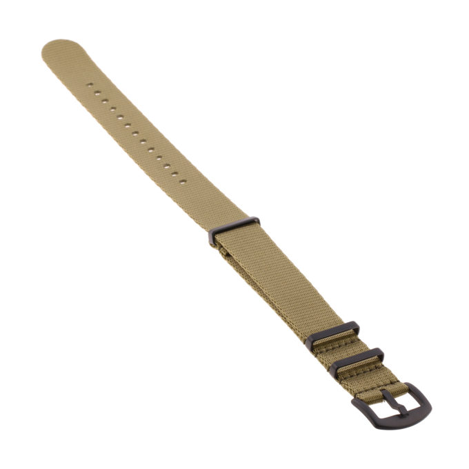 Nt4.nl.17.mb Angle Khaki StrapsCo Premium Woven Nylon Seatbelt NATO Watch Band Strap With Black Buckle 18mm 20mm 22mm 24mm
