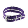 Nt4.nl.18.5.22 Main Purple & White StrapsCo Premium Woven Nylon Seatbelt NATO Watch Band Strap 18mm 20mm 22mm 24mm