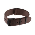 Nt4.nl.2.mb Main Dark Brown StrapsCo Premium Woven Nylon Seatbelt NATO Watch Band Strap With Black Buckle 18mm 20mm 22mm 24mm