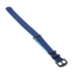 Nt4.nl.5.5a.mb Angle Blue & Dark Blue StrapsCo Premium Woven Nylon Seatbelt NATO Watch Band Strap With Black Buckle 18mm 20mm 22mm 24mm