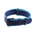 Nt4.nl.5.5a.mb Main Blue & Dark Blue StrapsCo Premium Woven Nylon Seatbelt NATO Watch Band Strap With Black Buckle 18mm 20mm 22mm 24mm