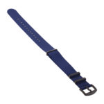 Nt4.nl.5a.mb Angle Dark Blue StrapsCo Premium Woven Nylon Seatbelt NATO Watch Band Strap With Black Buckle 18mm 20mm 22mm 24mm