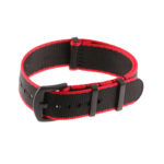 Nt4.nl.6.1.mb Main Red & Black StrapsCo Premium Woven Nylon Seatbelt NATO Watch Band Strap With Black Buckle 18mm 20mm 22mm 24mm