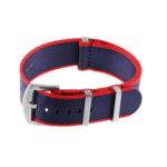 Nt4.nl.6.5 Main Red & Dark Blue StrapsCo Premium Woven Nylon Seatbelt NATO Watch Band Strap 18mm 20mm 22mm 24mm