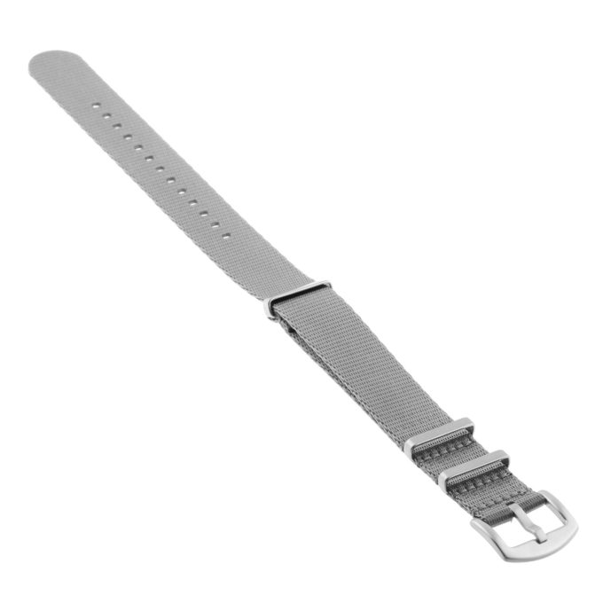Nt4.nl.7 Angle Grey StrapsCo Premium Woven Nylon Seatbelt NATO Watch Band Strap 18mm 20mm 22mm 24mm