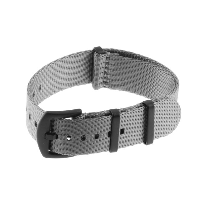 Nt4.nl.7.mb Main Grey StrapsCo Premium Woven Nylon Seatbelt NATO Watch Band Strap With Black Buckle 18mm 20mm 22mm 24mm