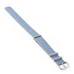 Nt4.nl.7a.5 Angle Light Grey & Blue StrapsCo Premium Woven Nylon Seatbelt NATO Watch Band Strap 18mm 20mm 22mm 24mm