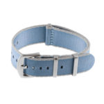 Nt4.nl.7a.5 Main Light Grey & Blue StrapsCo Premium Woven Nylon Seatbelt NATO Watch Band Strap 18mm 20mm 22mm 24mm