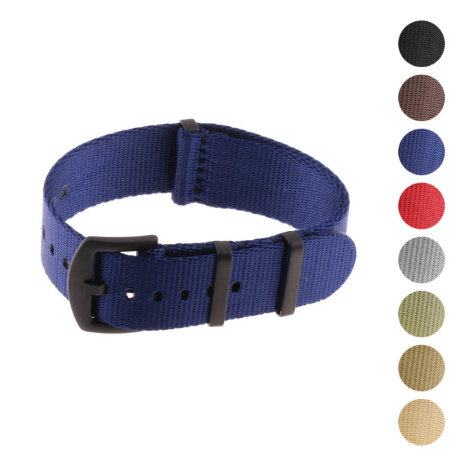 Nt4.nl.mb C Gallery StrapsCo Premium Woven Nylon Seatbelt NATO Watch Band Strap With Black Buckle 18mm 20mm 22mm 24mm