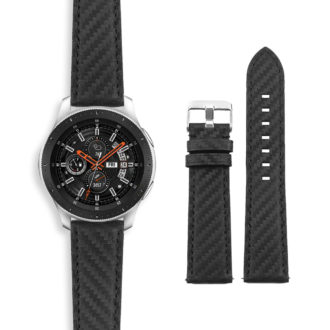 S.sw.l5 DASSARI Carbon Fiber Watch Band Strap For Samsung Galaxy Watch 36mm Silver