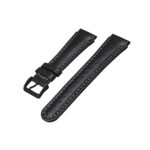 Su.l1.1.mb Angle Black (Black Buckle) StrapsCo Black Genuine Leather Rubber Watch Band Strap Compatible With Suunto X Lander