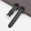 Su.r16.1 Angle Black (Silver Buckle) StrapsCo Black Silicone Rubber Watch Band Strap Compatible With Suunto Observer SR & X6HRM