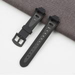 Su.r16.1.mb Angle Black (Black Buckle) StrapsCo Black Silicone Rubber Watch Band Strap Compatible With Suunto Observer SR & X6HRM