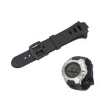 Su.r16.1.mb Main Black (Black Buckle) StrapsCo Black Silicone Rubber Watch Band Strap Compatible With Suunto Observer SR & X6HRM