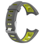 Su.r19 Back Grey & Green StrapsCo Silicone Rubber Watch Band Strap Compatible With Suunto Quest & M Series (M1, M2, M3, M4)