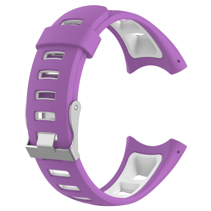 Su.r19 Back Purple & White StrapsCo Silicone Rubber Watch Band Strap Compatible With Suunto Quest & M Series (M1, M2, M3, M4)