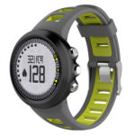 Su.r19 Main Grey & Green StrapsCo Silicone Rubber Watch Band Strap Compatible With Suunto Quest & M Series (M1, M2, M3, M4)