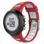 Su.r19 Main Red & White StrapsCo Silicone Rubber Watch Band Strap Compatible With Suunto Quest & M Series (M1, M2, M3, M4)