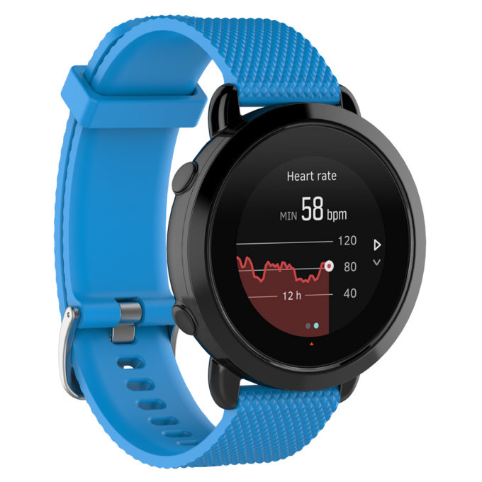 Su.r20 Main Blue StrapsCo Silicone Rubber Watch Band Strap Compatible With Suunto 3 Fitness