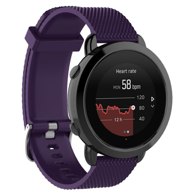 Su.r20 Main Dark Purple StrapsCo Silicone Rubber Watch Band Strap Compatible With Suunto 3 Fitness