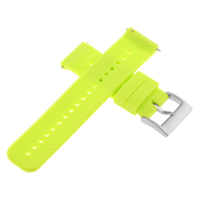 Su.r23 Alt Green (Silver Buckle) StrapsCo Silicone Rubber Watch Band Strap Compatible With Suunto Spartan Sport Wrist HR Baro